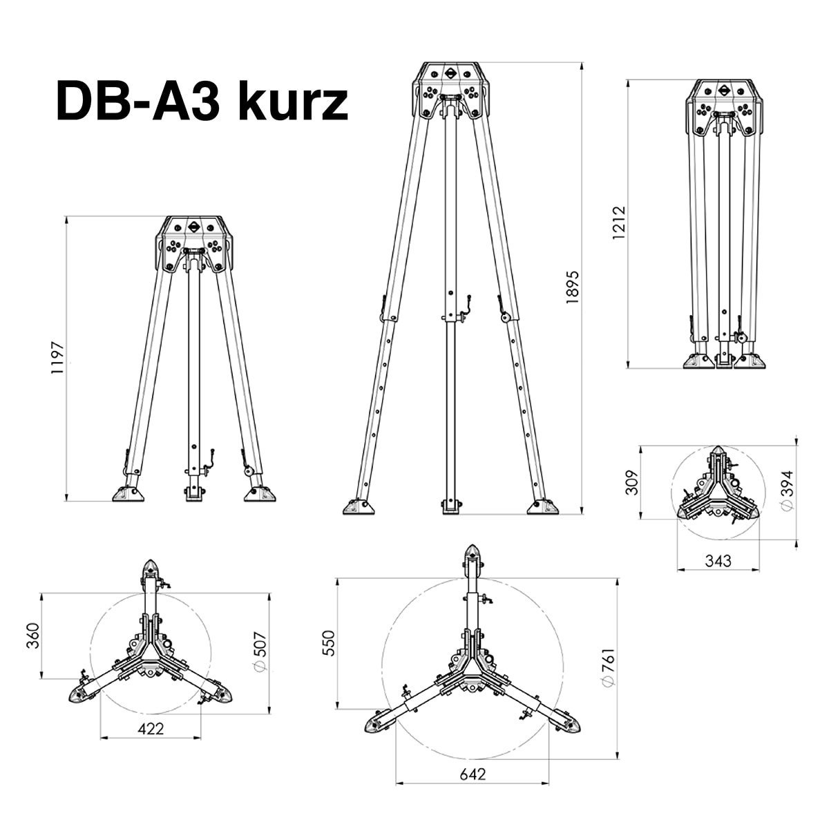 Dreibock-Set - DB-A3 kurz – Bild 7